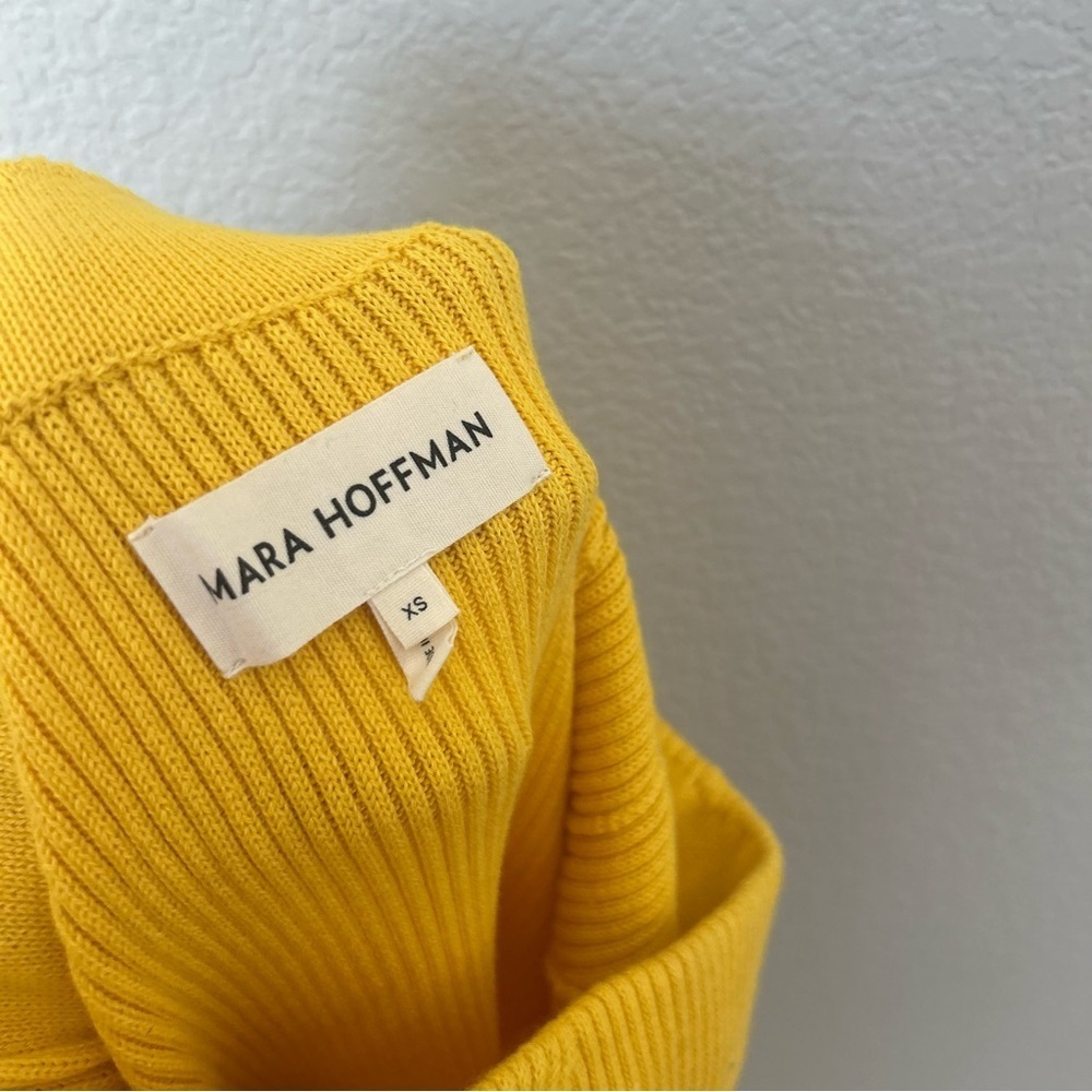 Mara Hoffman Midi Ribbed Knit Skirt in Yellow - Picture 4 of 4